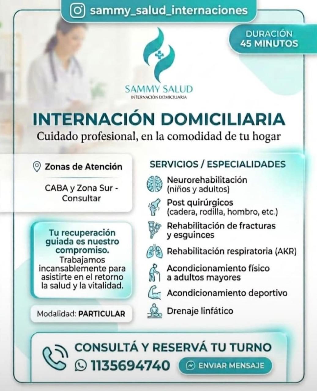 Foto 1 del trabajo de Internacion Domiciliaria